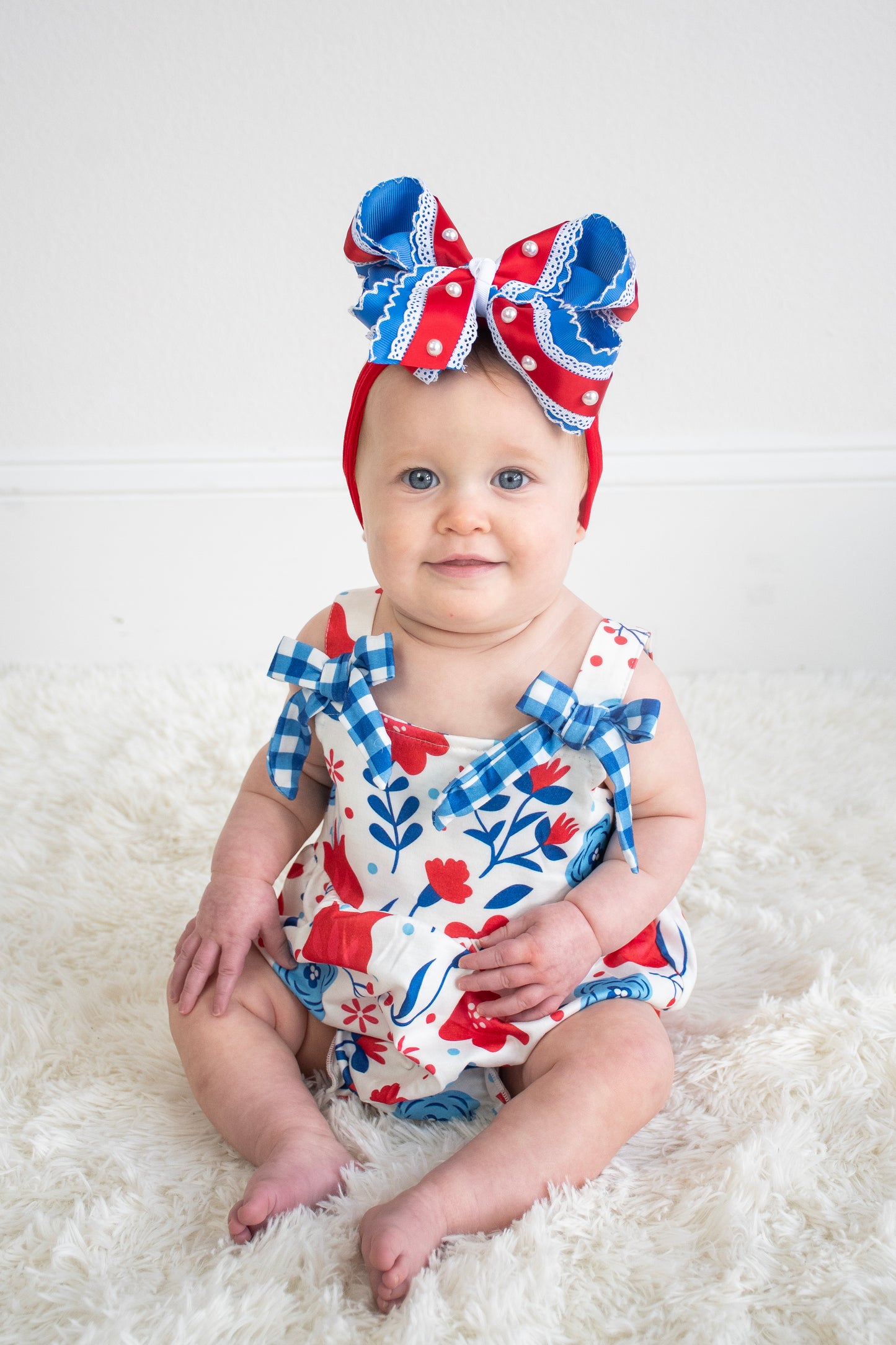 RWB Floral & Gingham Romper DEAL