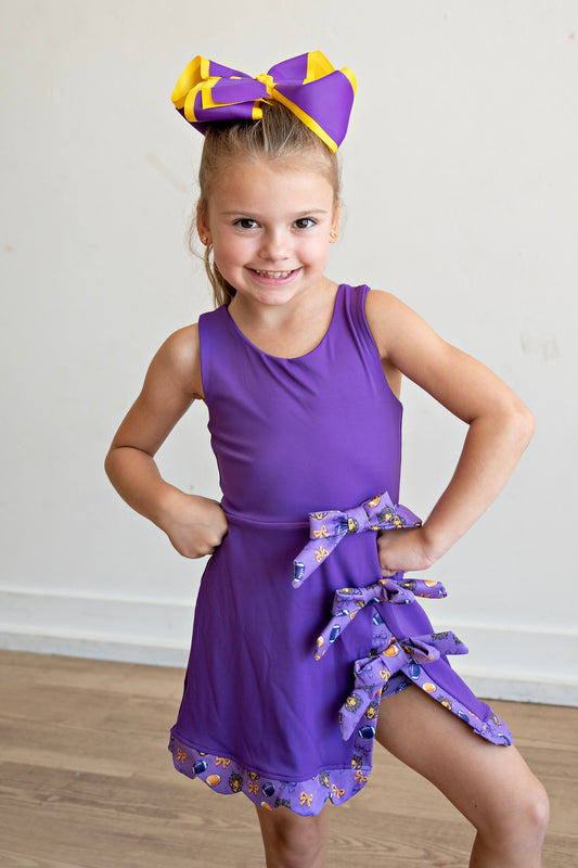 Love Purple Youth Athletic Dress