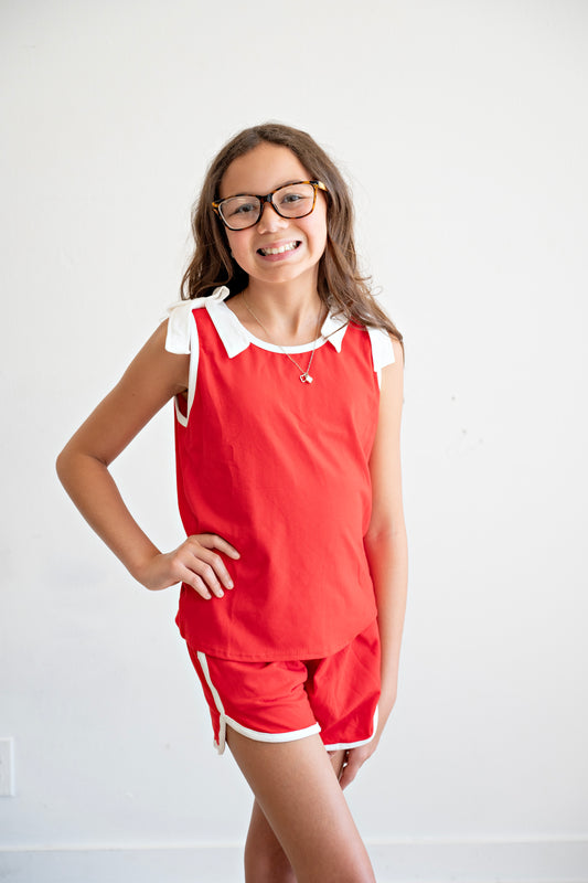 Red/White Track Suit