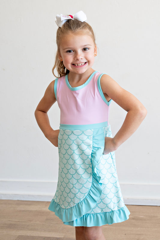 Mermaid Sleeveless Yoga Active Dress