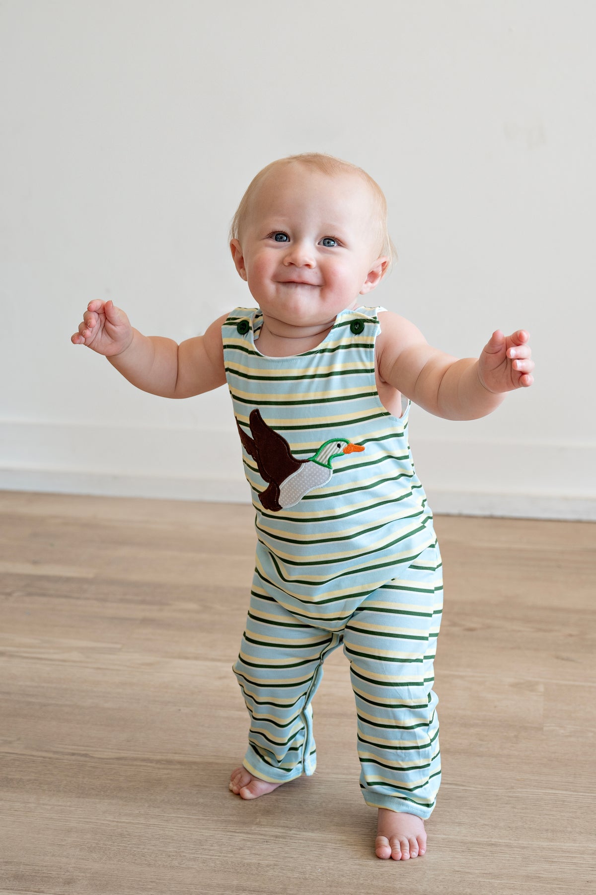 Stripe Mallard Applique Jon Jon