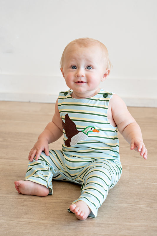 Stripe Mallard Applique Jon Jon