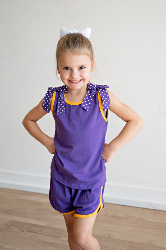 Purple Polka Dots Track Suit