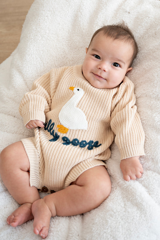 Silly Goose Oversized Sweater Romper