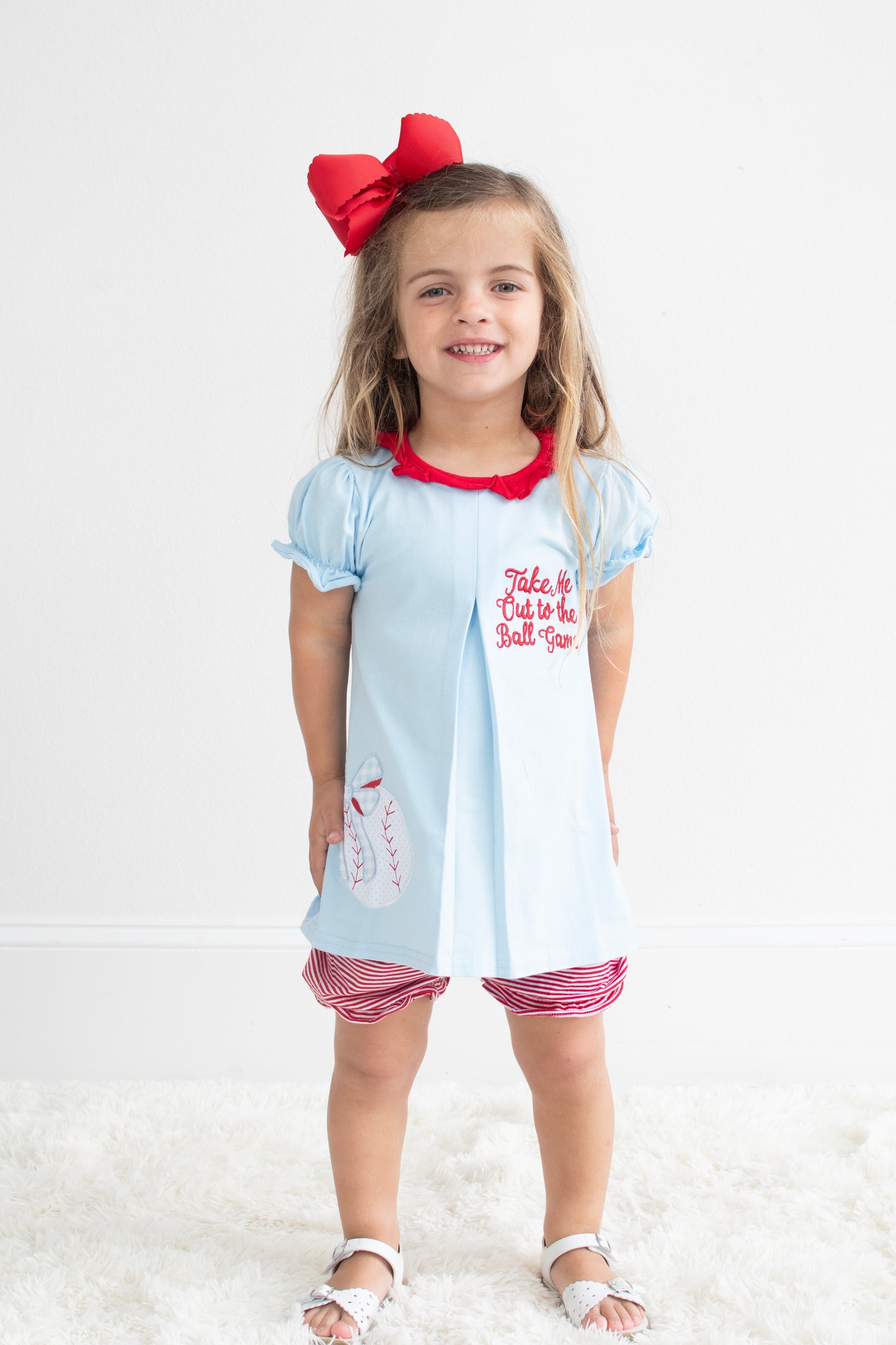 Take Me Out To the Ball Game Pleat Bloomer Set