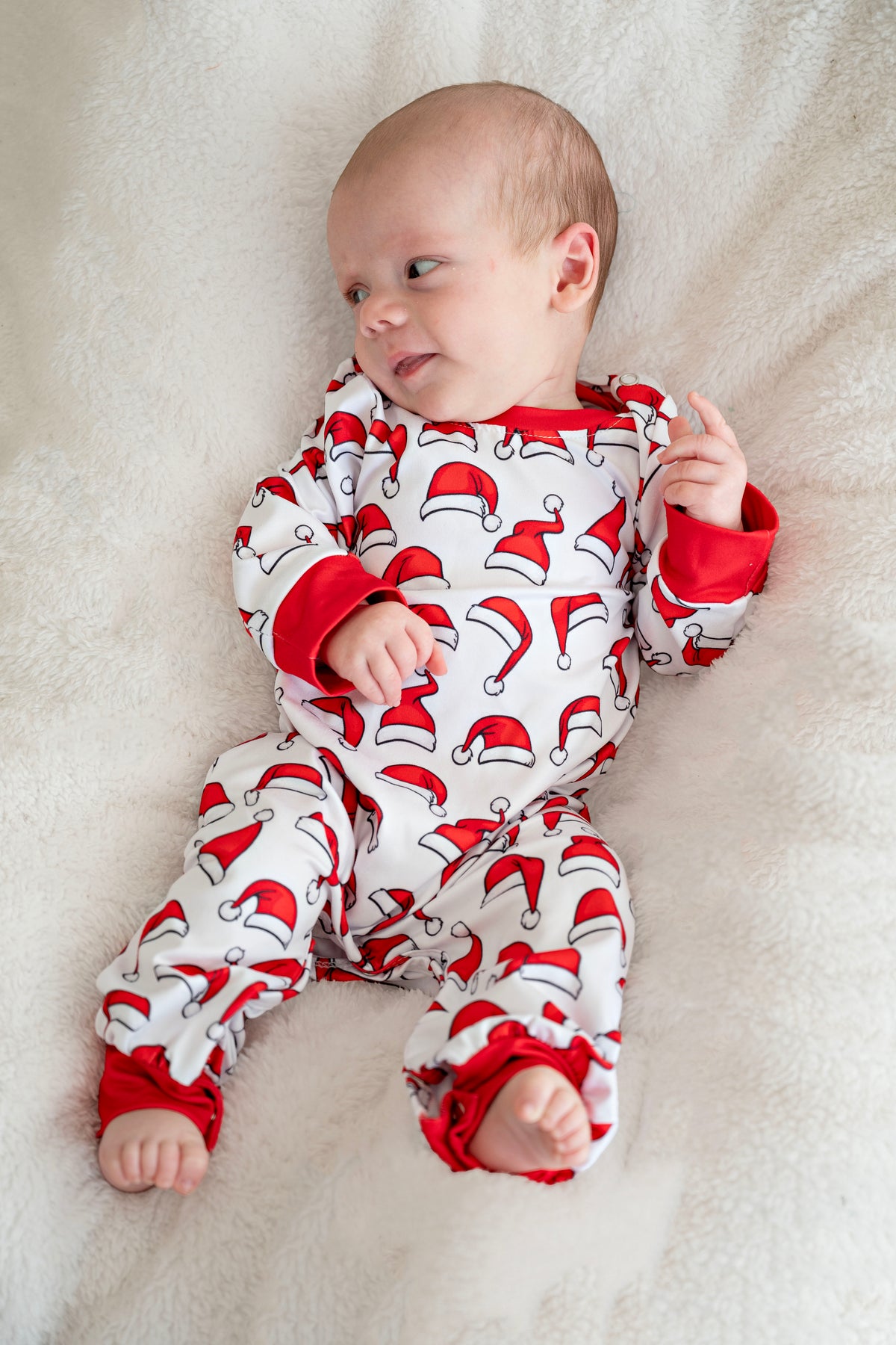 Santa Hat Boy Romper