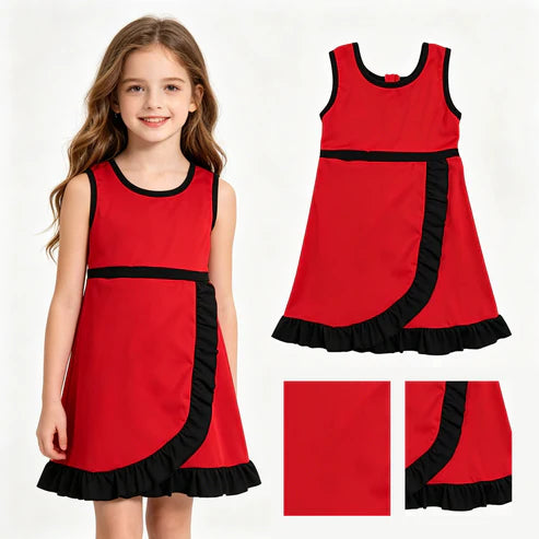 Red/Black Sleeveless Yoga Active Dress