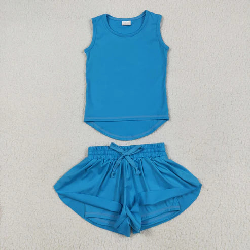 Factory Preorder: Athletic Solid Tank/Butterfly Shorts Sets