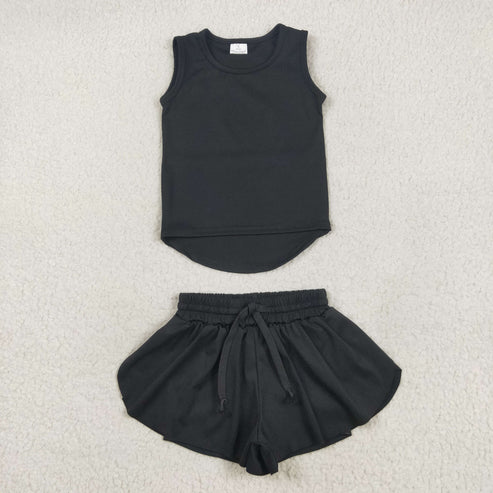 Factory Preorder: Athletic Solid Tank/Butterfly Shorts Sets