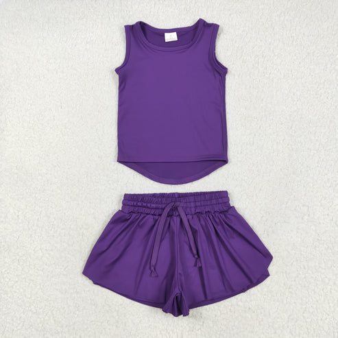Factory Preorder: Athletic Solid Tank/Butterfly Shorts Sets