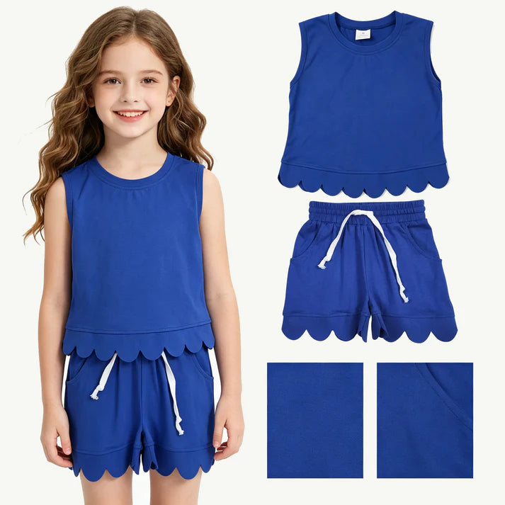 Factory Preorder: Solid Sleeveless Scallop Sets