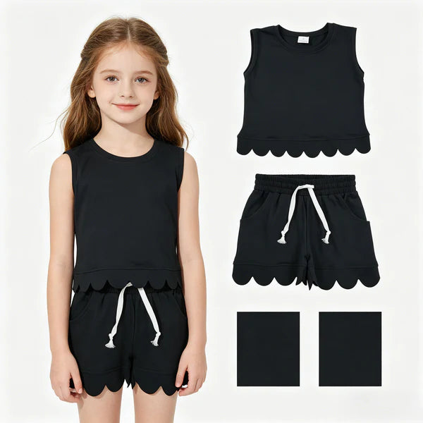 Factory Preorder: Solid Sleeveless Scallop Sets