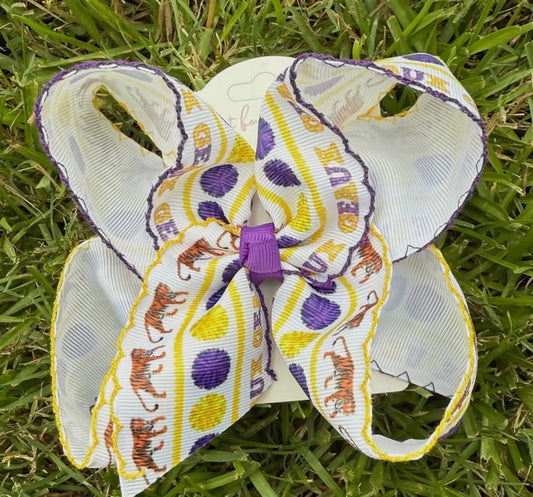 Tiger Spirit Moon stitch Bow