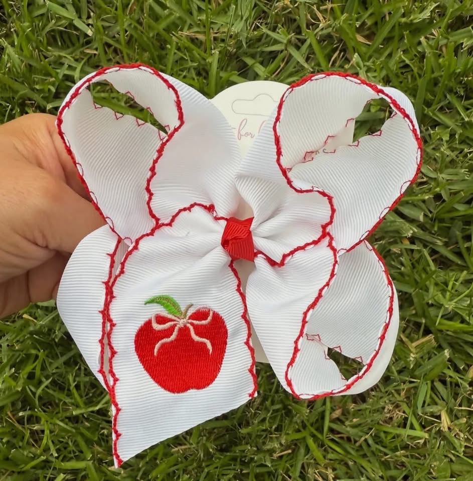 Pretty Little Apple Hair Bow