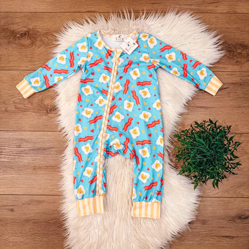 Eggs & Bacon Infant Romper by Two Can