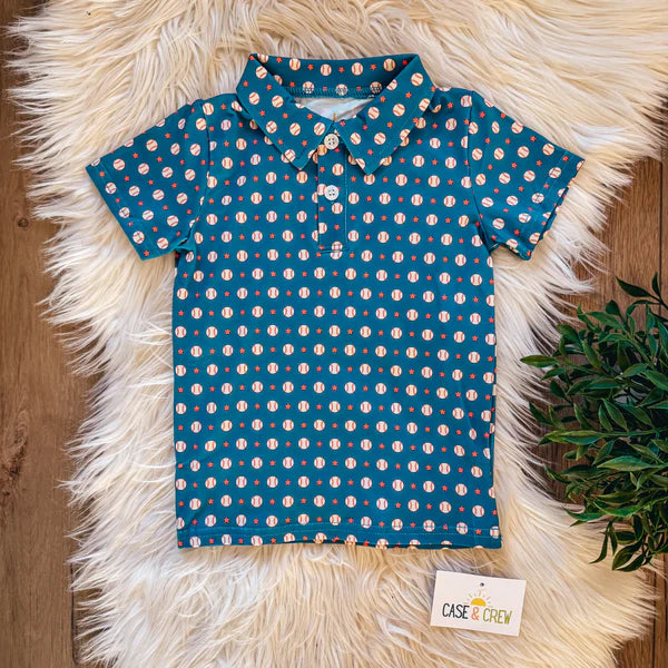 Baseball Star Collar Shirt