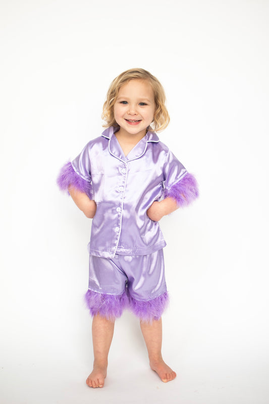 Lavender Luxe Feather Lounge Set