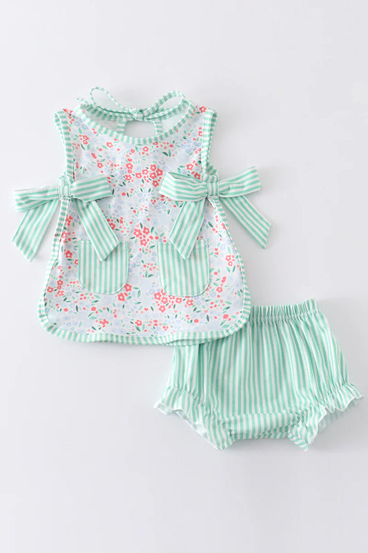 Floral Baby Apron Style Set