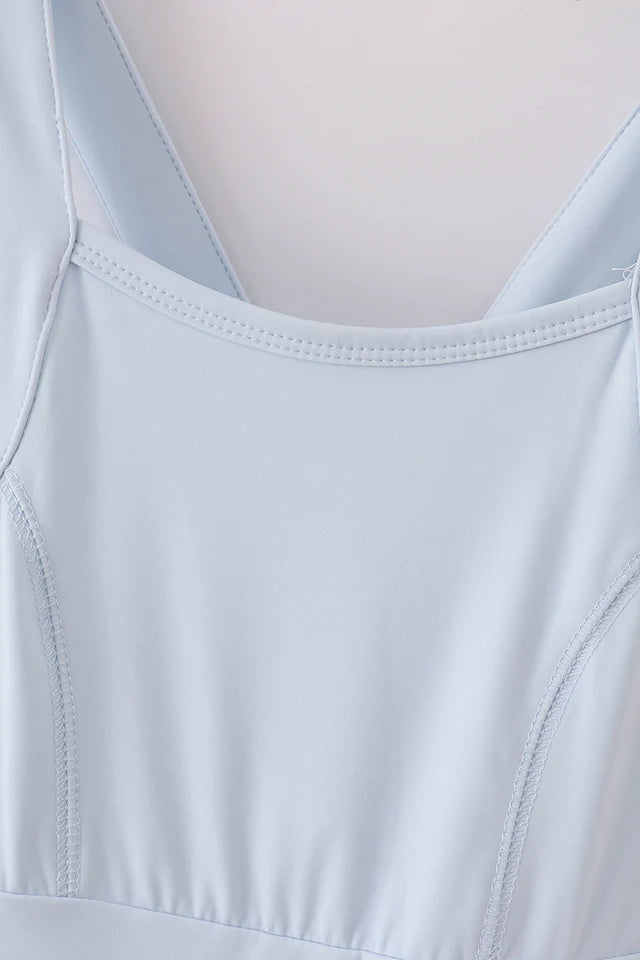Baby Blue Active Sporty Ruffle Tennis Dress