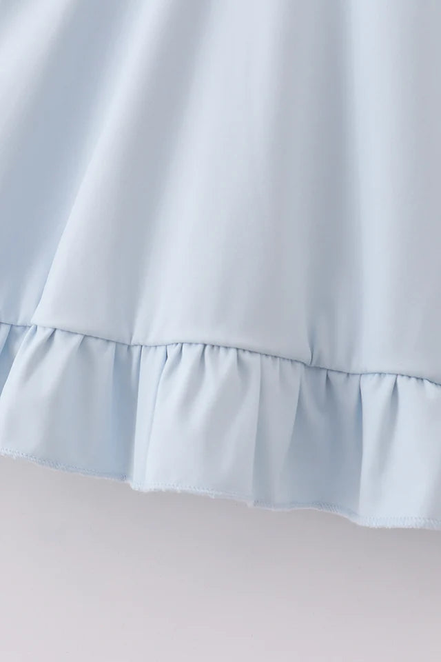 Baby Blue Active Sporty Ruffle Tennis Dress