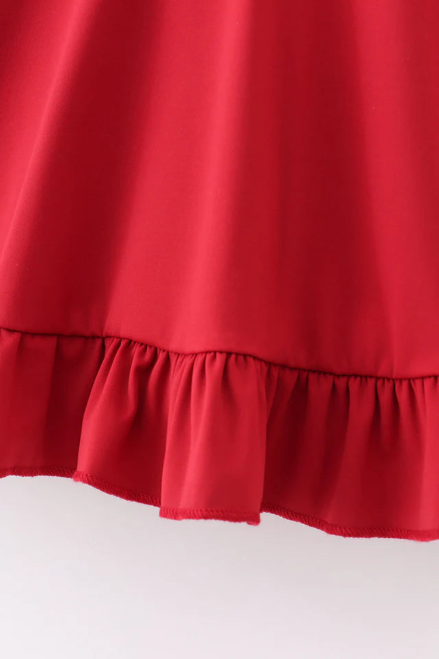 Wine Active Sporty Ruffle Tennis Dress