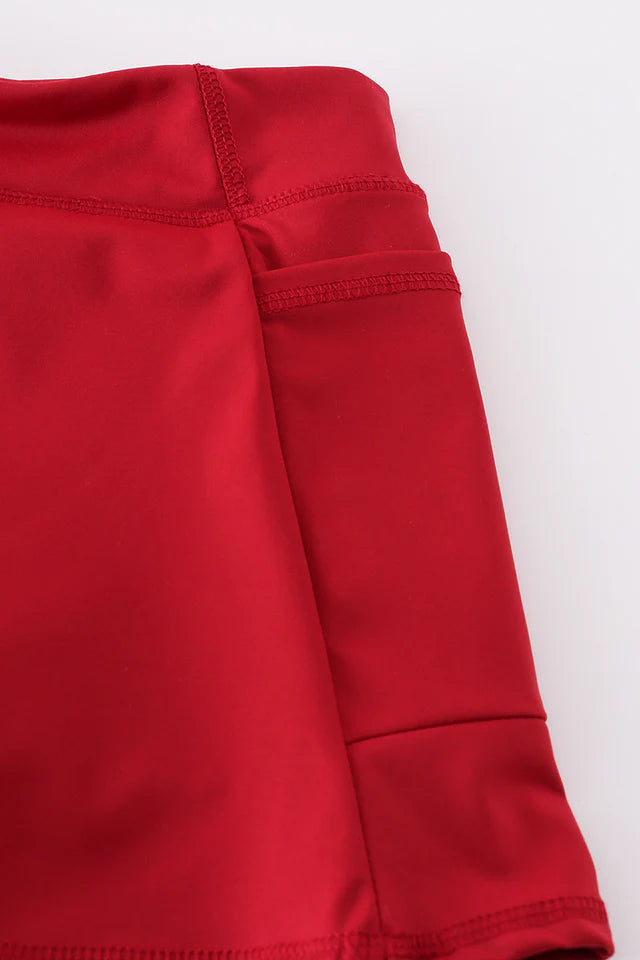 Maroon Sporty Active Skirt