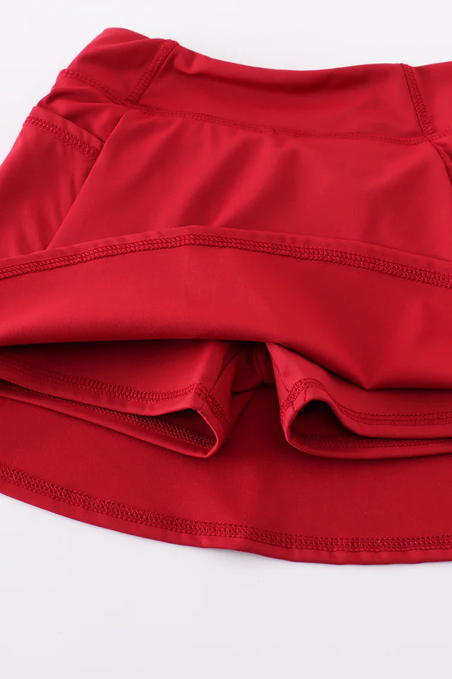 Maroon Sporty Active Skirt