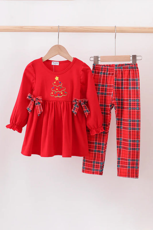 Good Tidings Tree Girl Pant Set