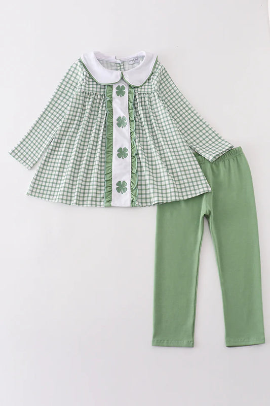 Lucky Clover Gingham Set