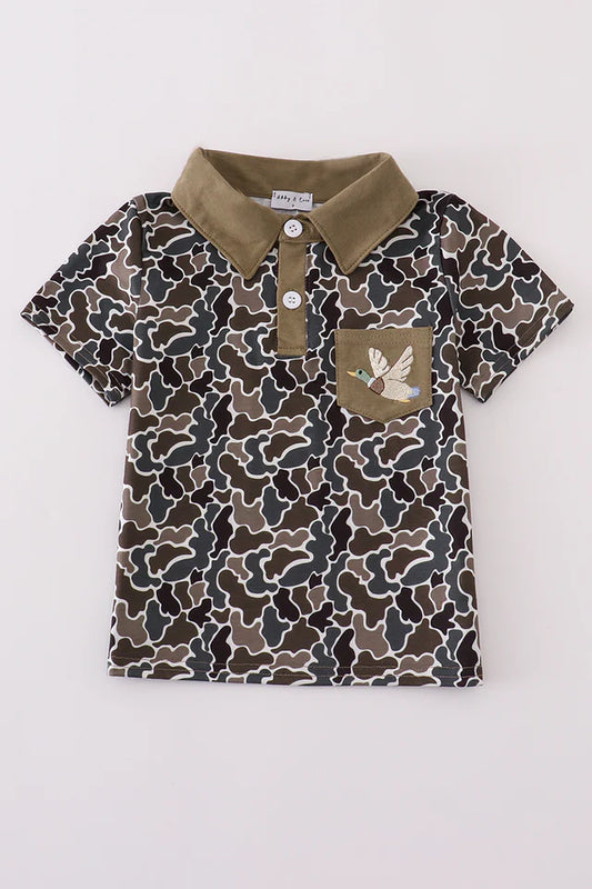 Duck Blind Camo Polo (PRESALE - Arriving by 5/16/25)