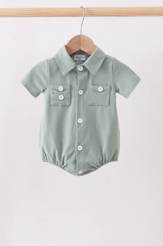 Sage Pocket Button Down Bubble