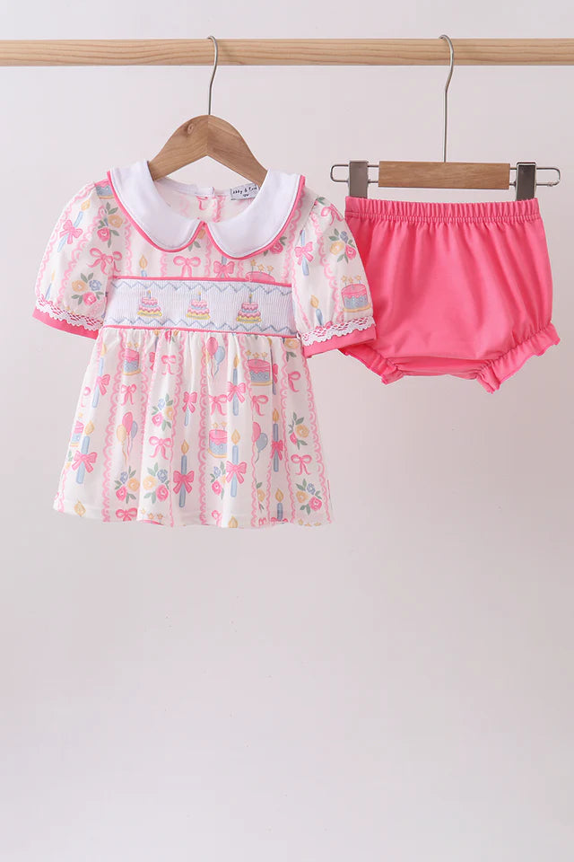 Pink Birthday Cake Bloomer Set (ETA: 5/28/26)