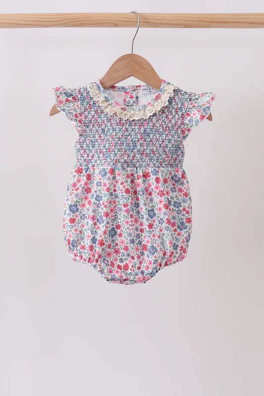 Eleanor Smocked Ruffle Bubble