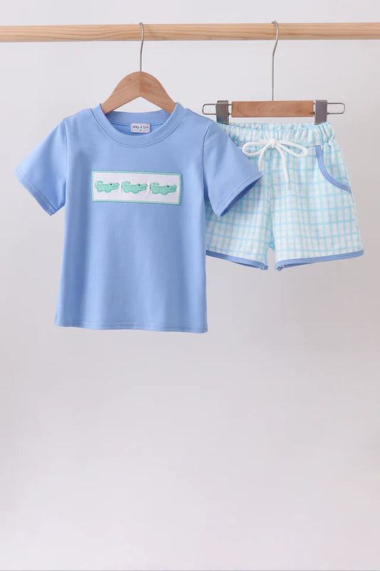 Snappy Blue Shorts Set