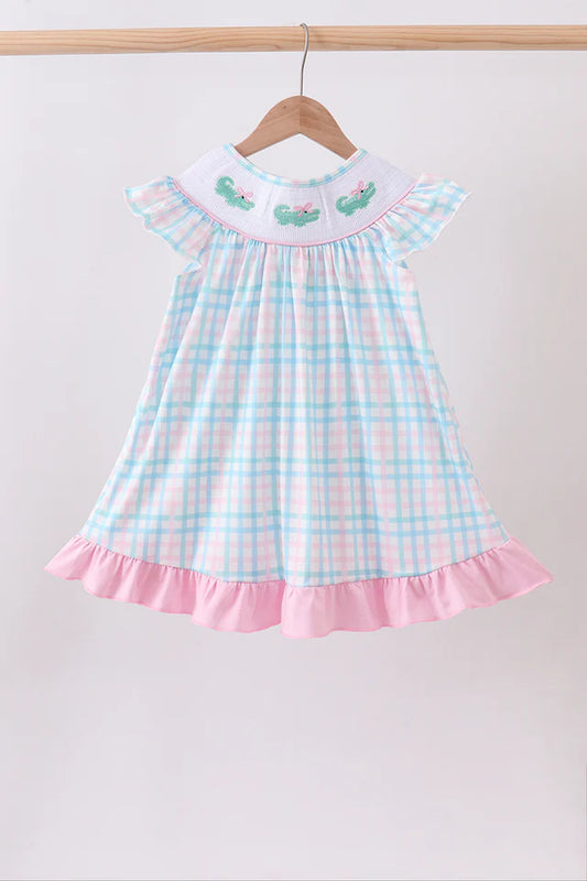 Snappy Pink Gingham Dress