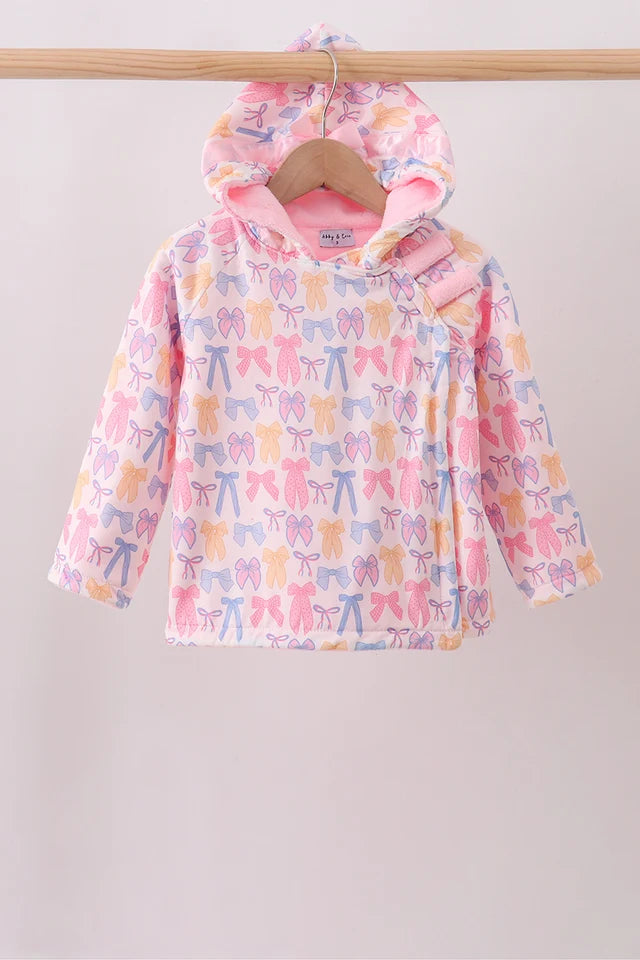 Pink Bow Fleece Hoodie Jacket (ETA 8/28/26)