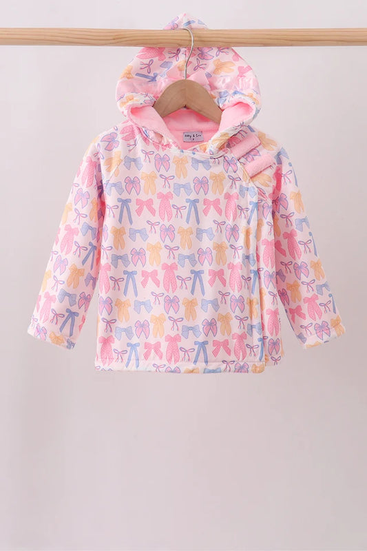 Pink Bow Fleece Hoodie Jacket (ETA 8/28/26)