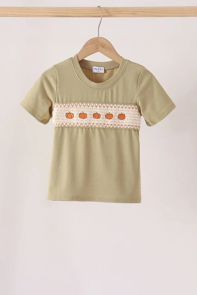 Sage pumpkin embroidery top (ETA: 10/21/26)