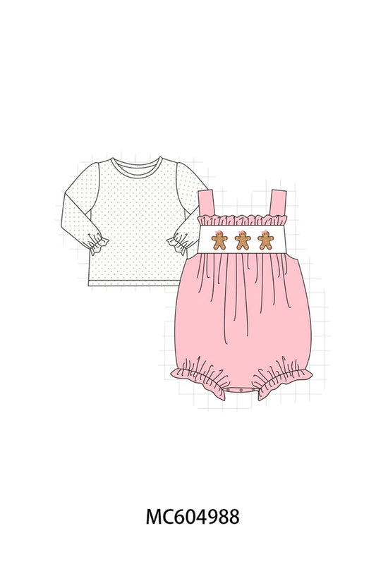 Pink Gingerbread Embroidery 2pc Set (ETA: 10/5/26)