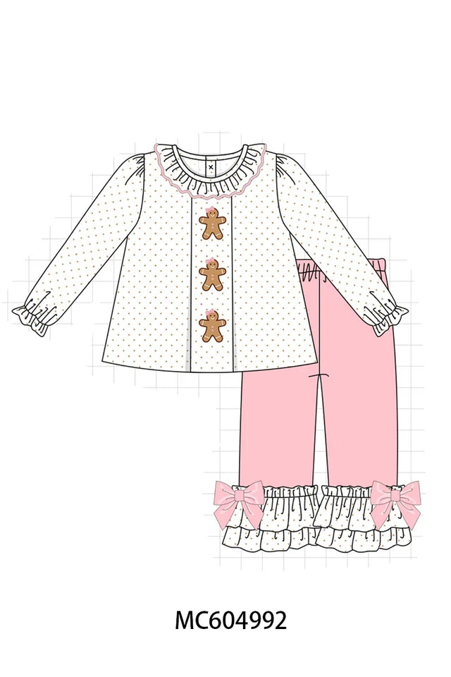 Gingerbread Embroidery Pant Set (ETA: 10/5/26)