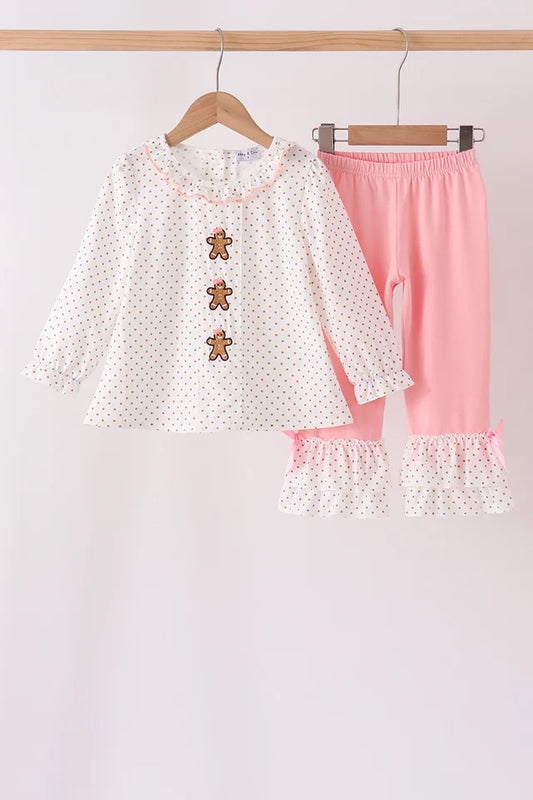 Gingerbread Embroidery Pant Set
