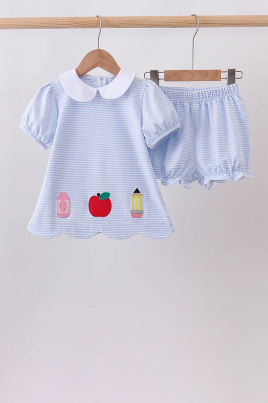 Adeline Apple Applique Bloomer Set