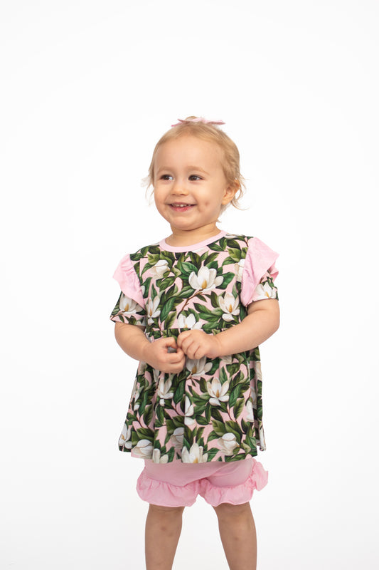 Magnolia Bamboo Peplum + Bummie Set by Laree + Co.