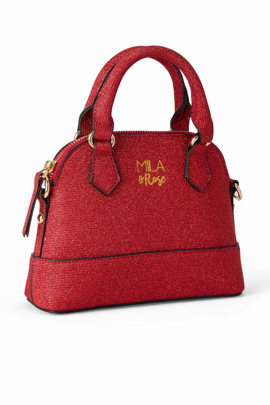 Red Shimmer Crossbody Purse
