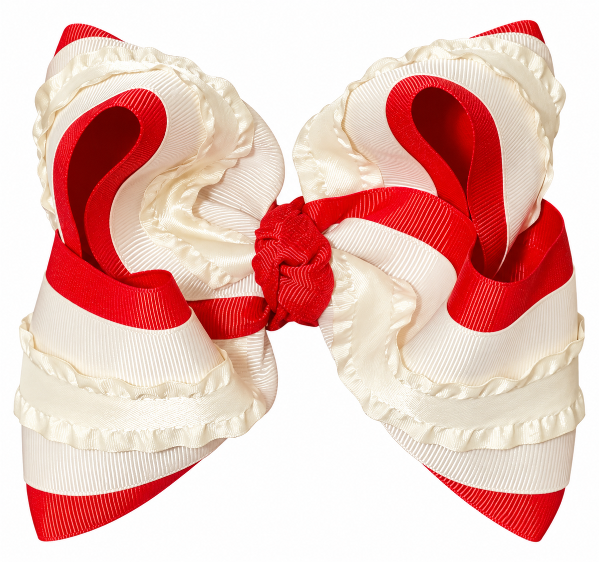 Red/Cream Handmade Bow