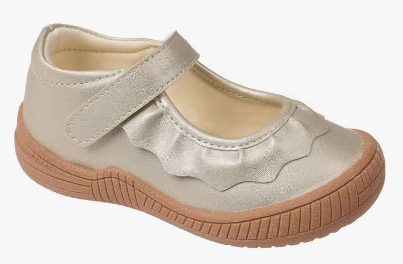 Amina Ruffle Shoes - Gold