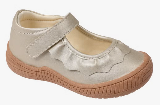 Amina Ruffle Shoes - Gold