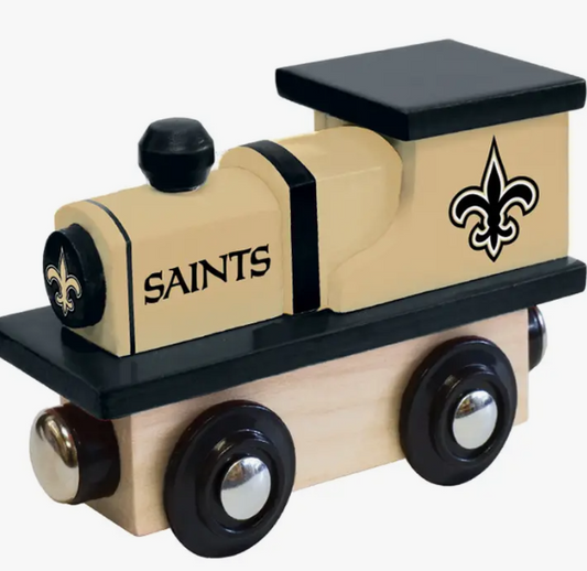 New Orleans Saints Nfl Wood Train Engine