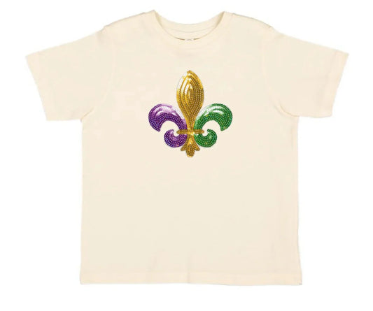 Sweet Wink Fleur de Lis Mardi Gras Sequin Shirt (2T Only)