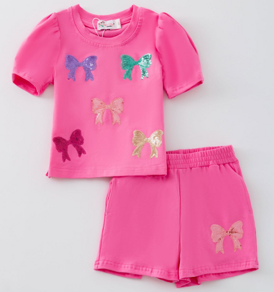 Bow Sequin Set